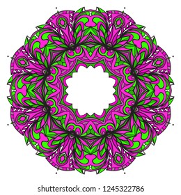 Design with Floral frame pattern and ornaments. Vector illustatration