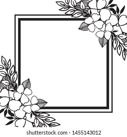 Design floral frame, various shape of card. Vector