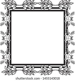 Design floral frame, various shape of card. Vector