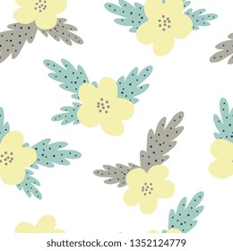 Design floral hand drawn seamless pattern