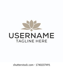 Design a floral logo with a minimalist style in brown on a white background.