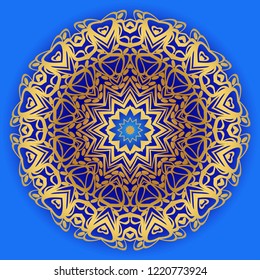 Design with floral mandala ornament. Vector illustration. for coloring book, greeting card, invitation, tattoo. Anti-stress therapy pattern
