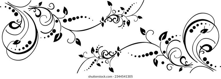 design of floral ornament decoration