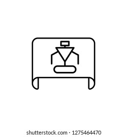 design, flowchart, robot icon. Simple outline vector of Web Design Development  set icons for UI and UX, website or mobile application
