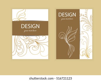design flower banner. samples vector of flyers, invitations, brochures, covers