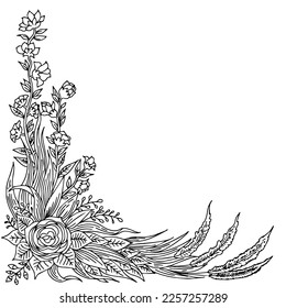 Design Flower Border Outline Element