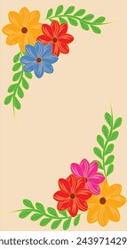 design flower decoration of home with a fresh colour, elegant and beautiful decoration of your home can use greeting card