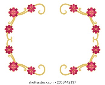 Design Flower Frame For Wedding Illustration