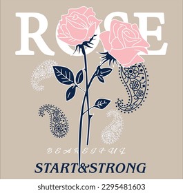 DESIGN AND FLOWER FOR GIRL VECTOR  