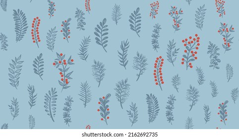 Design of flower, Invitations Merry Christmas. Vector.