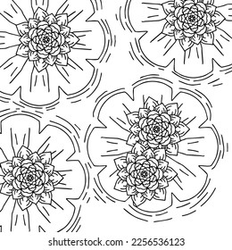 design flower outline element coloring page