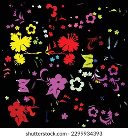 design flower pattern with butterflies