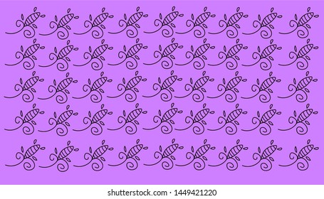 Design a flower pattern with purple background