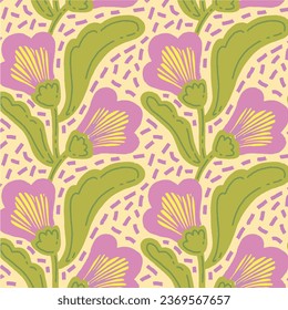 Design-Blume und Rose-Schiffsmuster-Stoffdruck-Grafik 