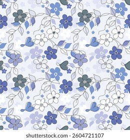 Design flowers seamless pattern background