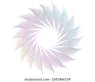 Design for Flowing Lines, Textile Design, Interior, Home Decor, Beauty for Banner, Web-design, Presentation. Icon, Logo, and Background made of Circular Dots, Lines, and Spirals. Holyday Branding