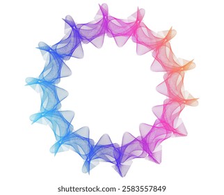 Design for Flowing Lines, Textile Design, Interior, Home Decor, Beauty for Banner, Web-design, Presentation. Icon, Logo, and Background made of Circular Dots, Lines, and Spirals. Holyday Branding