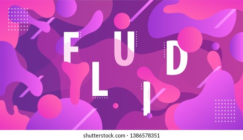 Design fluid shapes for background banner