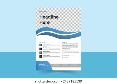 The design of flyers. Form for a business brochure. Cover of yearly report. brochure for instruction, magazine page, presentation, and commercial. vector illustration in A4 size.