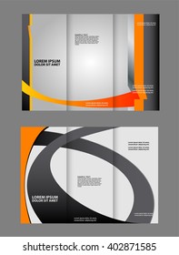 Design folding brochures backgrounds. Tri-fold brochure. Set
