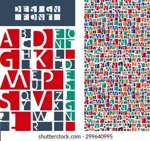Design font with a pattern