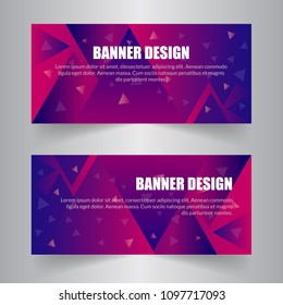 Design For Food and Business Web banners of different standard sizes. Templates with round place for photos, buttons. Vector illustration