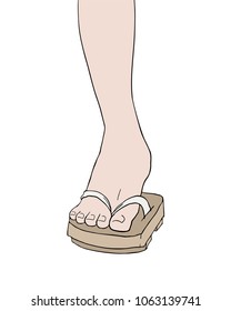 Design of foot with flip flops