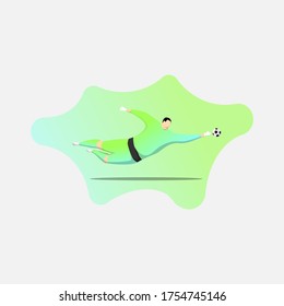 the design of a football keeper who tries to fend off an opponent's attack