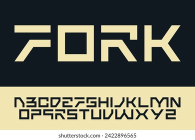 Design Fork Typeface Alphabet Typography Font Letter Text