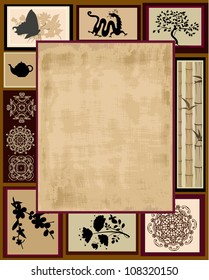 Design of the frame of the Chinese characters