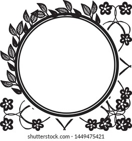 Design frame, unique flower for various shape of card. Vector
