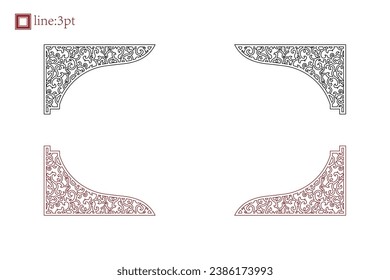 Das Design der Rahmen ist komplex und symmetrisch, mit einer Mischung aus Barock, Rokoko, Sieger, Gotik, Mittelalter und Renaissance-Stilen.