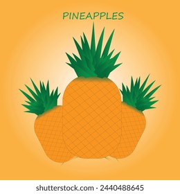 design of fresh fruit pineapples