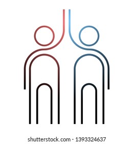 Design of friends flat icon