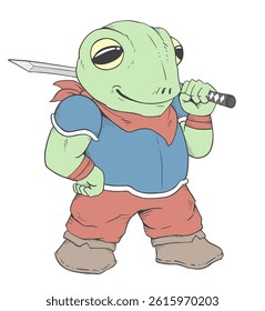 Design of frog warrior draw