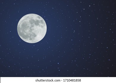 design of full moon in night sky