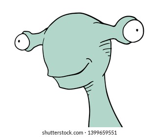 Design of funny alien draw