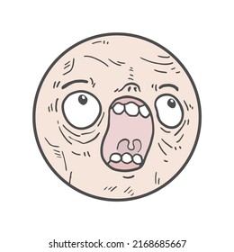 Design of funny cartoon character draw