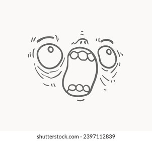 Design of funny cartoon character draw