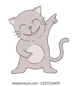 Design of funny cat illustration