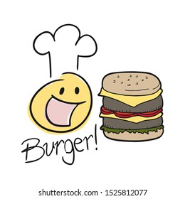 design of funny chef draw