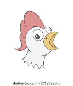 Design de desenho de frango engraçado