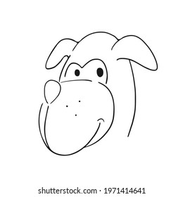 Design of funny dog face