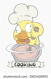 Design of funny duck cooking draw