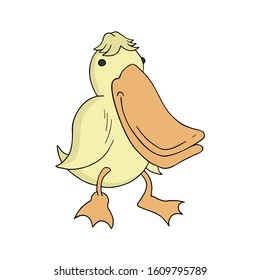 Design of funny duck illustration
