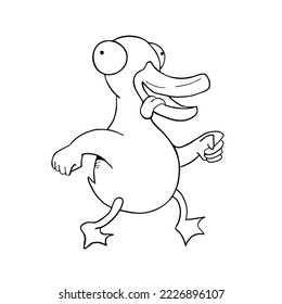 Design of funny duck walking