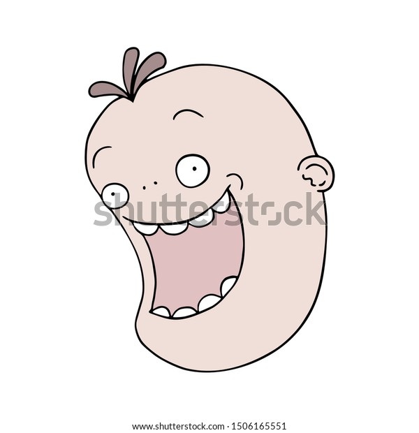 Design Funny Face Draw Stock Vector (royalty Free) 1506165551