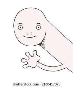 Design of funny friend character draw
