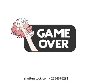 Design des lustigen Spiels über die Nachricht
