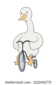 Design of funny goose cycling